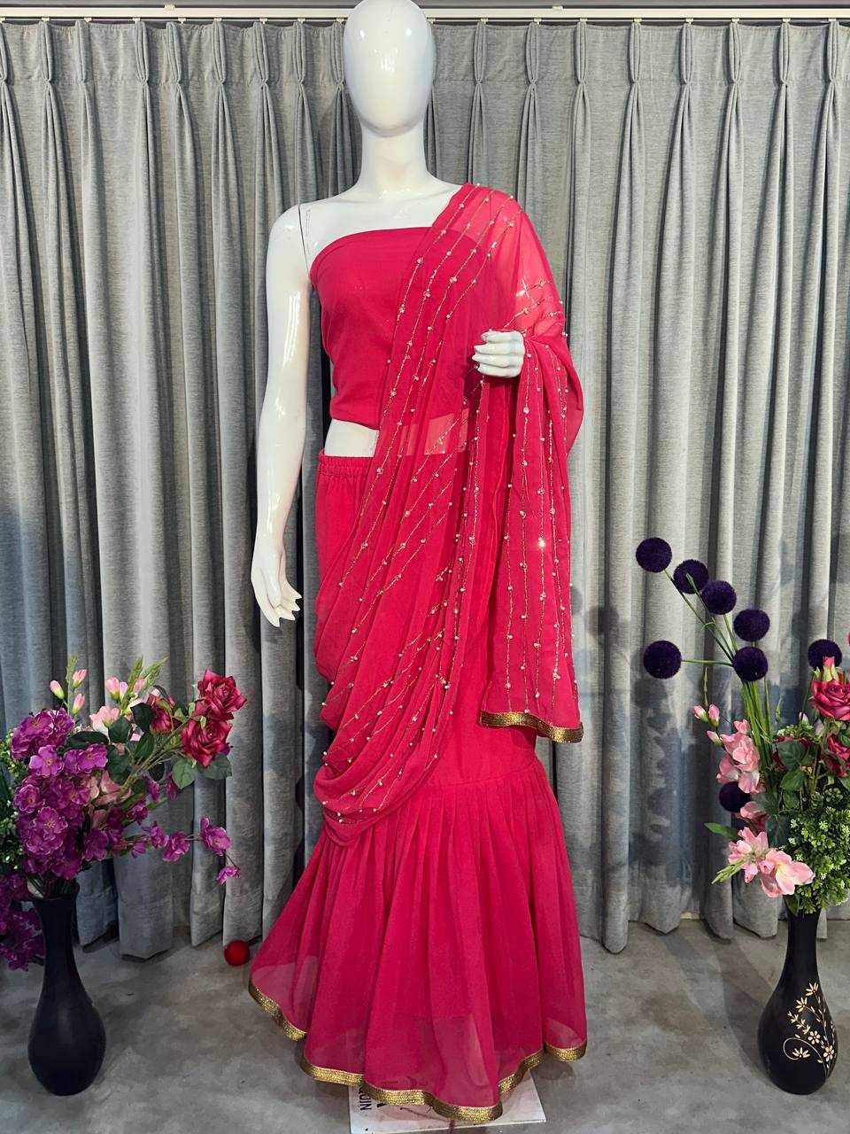 YNF GEORGETTE VDD 2086 WHOLESALE SAREES MANUFACTURER 